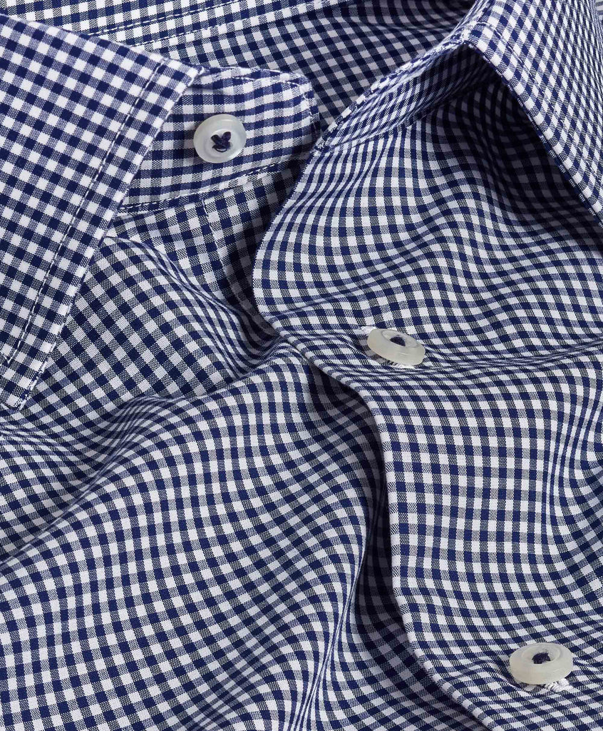 TBSP06845412 | Navy Gingham Dress Shirt