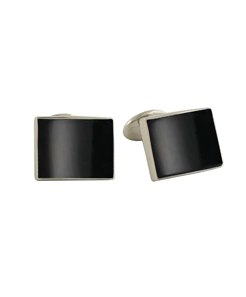 CL550502 | Sterling Silver & Onyx Cufflinks