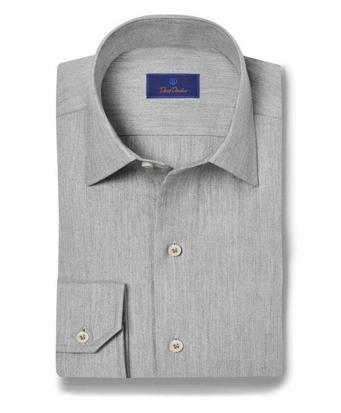 CBSM09100020 | Gray Herringbone Sport Shirt