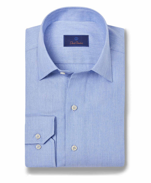 CBSM09100423 | Blue Herringbone Sport Shirt