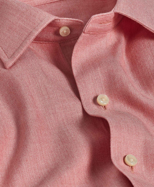 CBSM10100602 | Nantucket Red Herringbone Sport Shirt