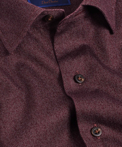 CHBD09102618 | Wine Tonal Print Sport Shirt