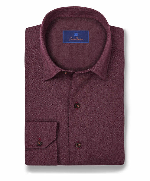 CHBD09102618 | Wine Tonal Print Sport Shirt