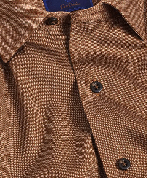 CHBD09102807 | Rust Tonal Print Sport Shirt