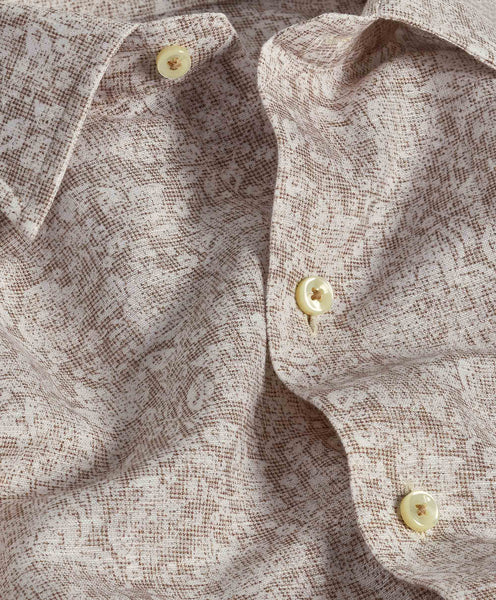 CSSM10400292 | Dune Linen Floral Print Short Sleeve Shirt