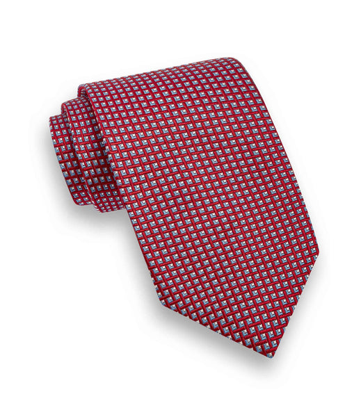 NTR09099600 | Red Micro Jacquard Tie