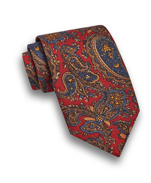 NTR09597600 | Red Paisley Madder Tie