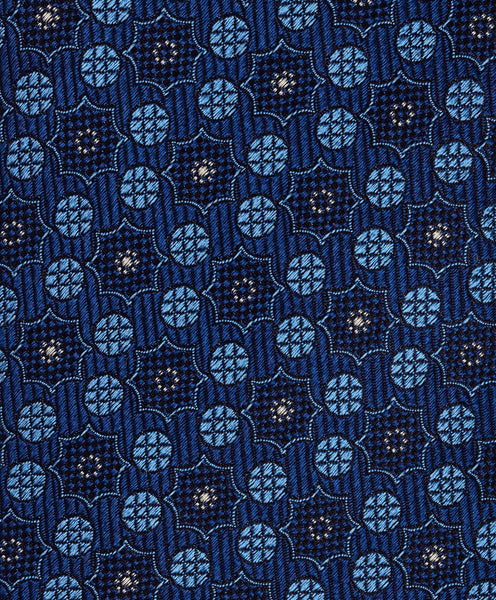 NTR09699412 | Navy Geometric Jacquard Tie