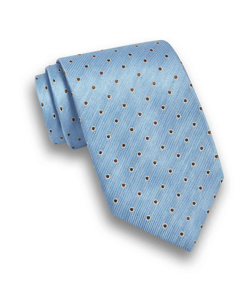 NTR10399454 | Sky Linen Dot Jacquard Tie