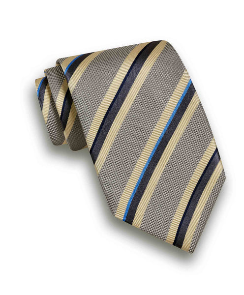 NTR10996020 | Gray Stripe Jacquard Tie