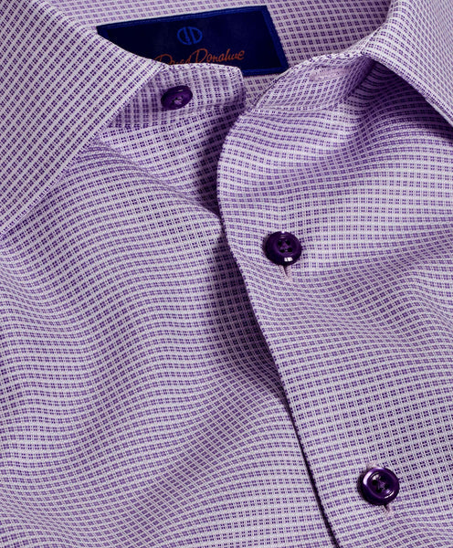 RBSP09007534 | Lilac Grid Micro Dobby Dress Shirt