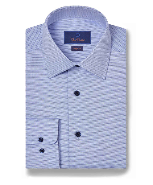 RBSP10004423 | Blue Micro Dobby Dress Shirt