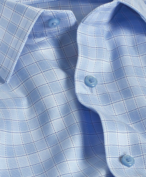 RBSP10813402 | Blue & Sky Exploded Check Dress Shirt