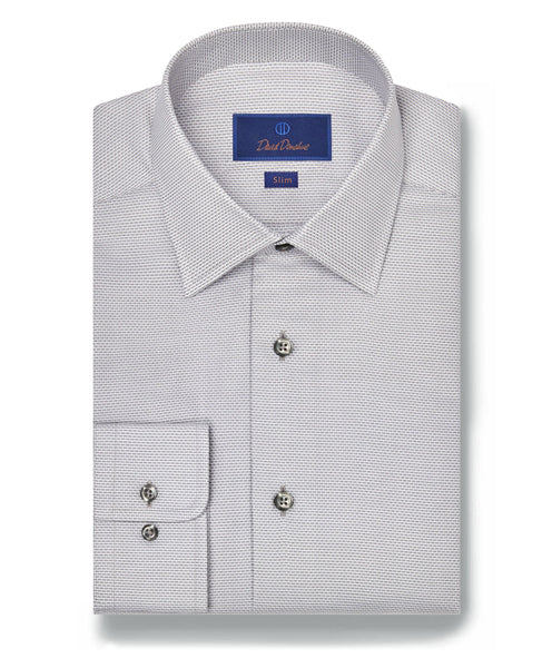 SBSP07001025 | Pearl Micro Dobby Dress Shirt - David Donahue