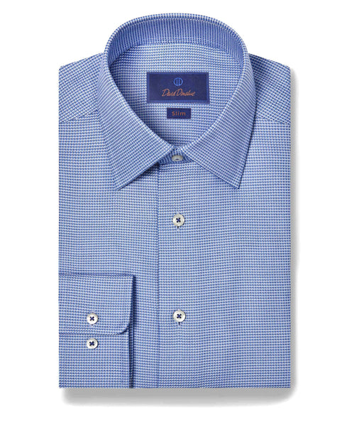 SBSP09000423 | Blue Micro Dobby Dress Shirt