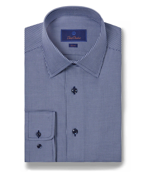 SBSP09009412 | Navy Textured Twill Dress Shirt