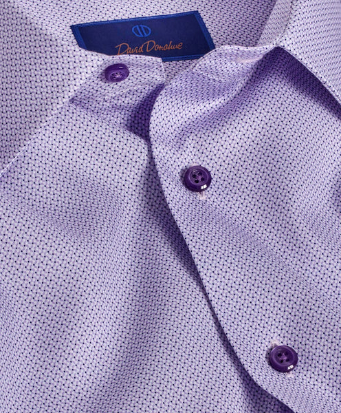 SBSP09011534 | Lilac Micro Dot Print Dress Shirt