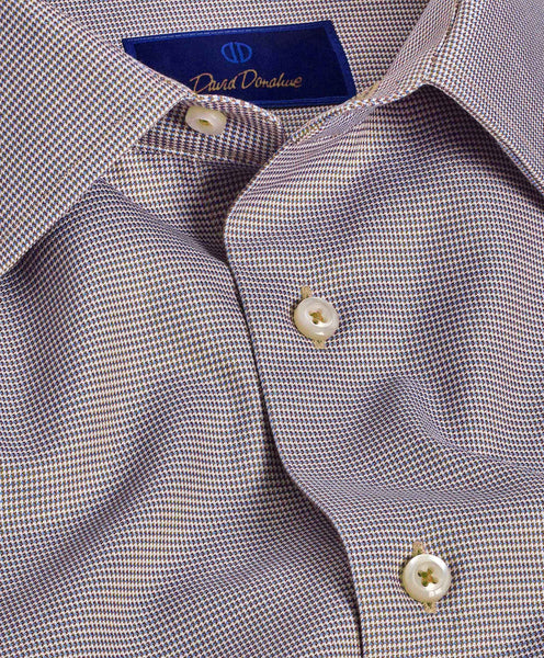 SBSP09012214 | Chocolate & Sky Micro Dobby Dress Shirt