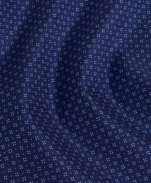 SBSP09302412 | Navy & White Geometric Dot Print Dress Shirt