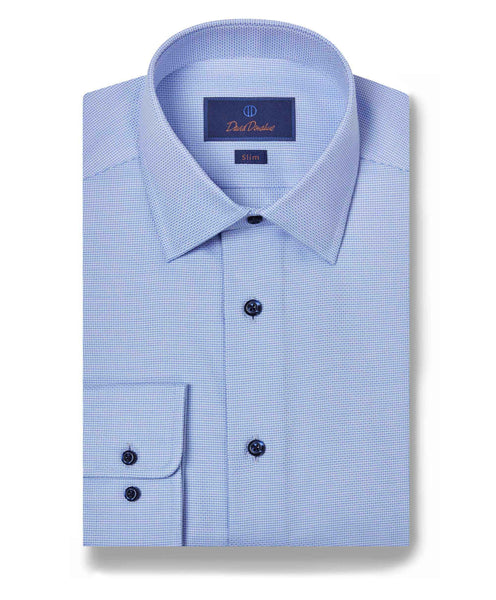 SBSP10005423 | Blue Micro Dobby Dress Shirt