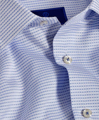 SBSP10007135 | White & Blue Horizontal Dobby Dress Shirt