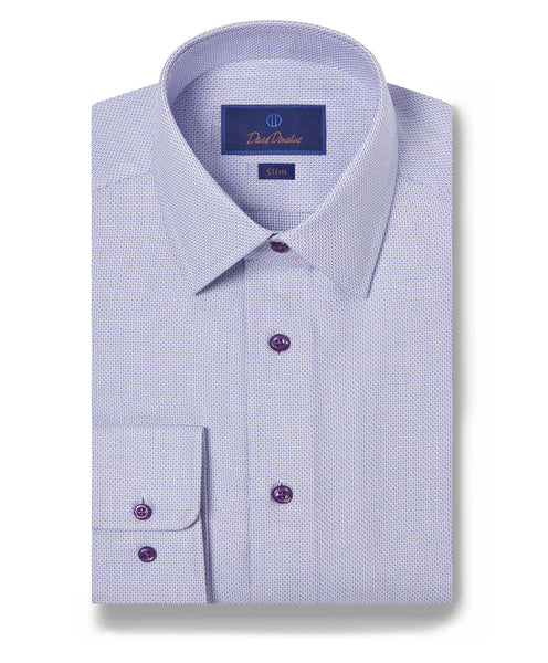 SBSP10009550 | Lilac & Blue Micro Dobby Dress Shirt