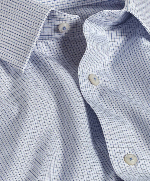 SBSP10801402 | Blue & Sky Dobby Micro Check Dress Shirt