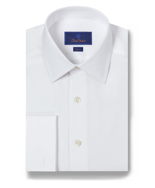 SFCSP6110110 | White Broadcloth French Cuff Dress Shirt