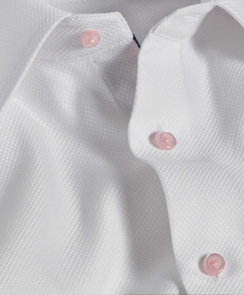 TBPB08102110 | White Textured Dobby Dress Shirt