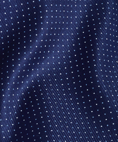 TBSP08301412 | Navy Micro Dot Print Dress Shirt - David Donahue