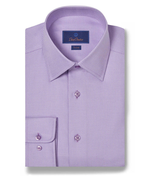 TBSP09002534 | Lilac Micro Check Dress Shirt