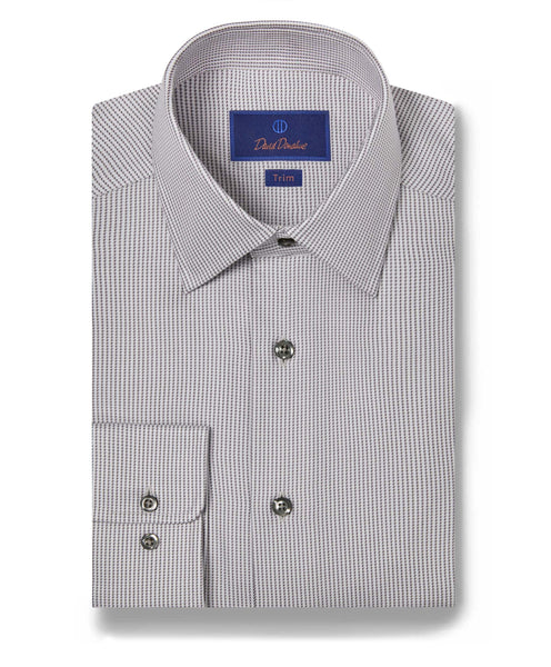 TBSP09009020 | Gray Textured Twill Dress Shirt