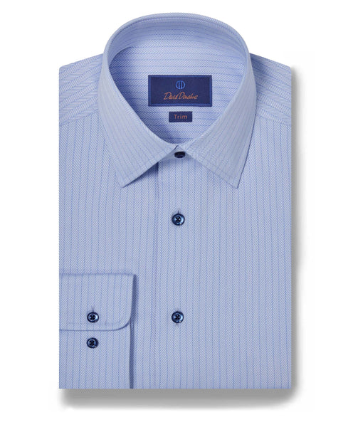 TBSP09010454 | Sky Dobby Herringbone Dress Shirt