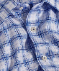 TBSP09855461 | Blue & White Exploded Check Dress Shirt