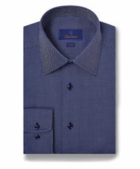 TBSP10002412 | Navy Textured Twill Dress Shirt