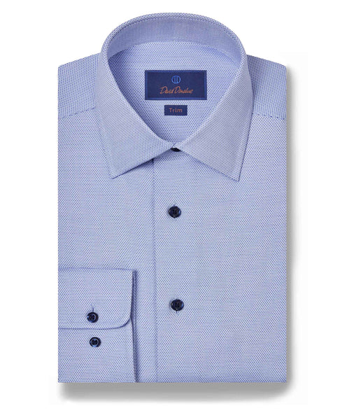 TBSP10004423 | Blue Micro Dobby Dress Shirt