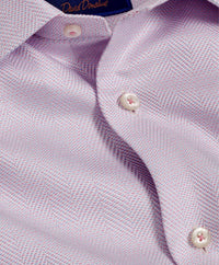 TBSP10013144 | White & Berry Herringbone Dress Shirt