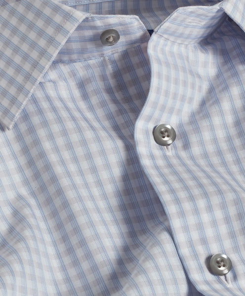 TBSP10802469 | Sky & Gray Dobby Check Dress Shirt