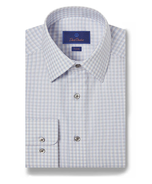 TBSP10802469 | Sky & Gray Dobby Check Dress Shirt