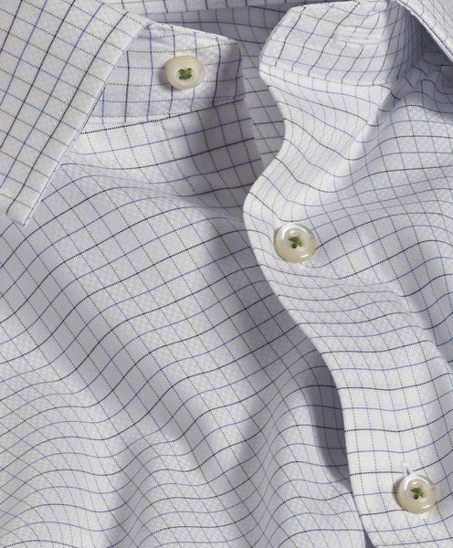 TBSP10804131 | White & Grass Tattersall Check Dress Shirt