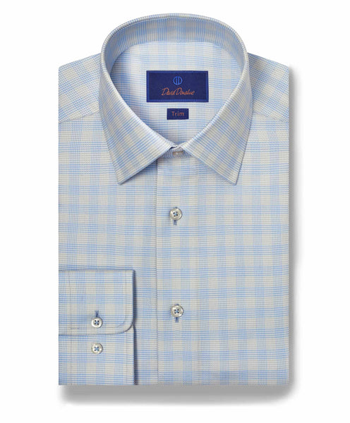 TBSP10810447 | Sky & Pistachio Check Dress Shirt