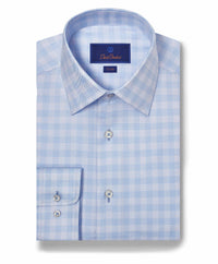 TBSP10810452 | Sky & Blue Twill Check Dress Shirt