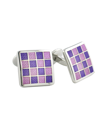 Blue Plaid Oval Sterling Silver shops Cufflinks