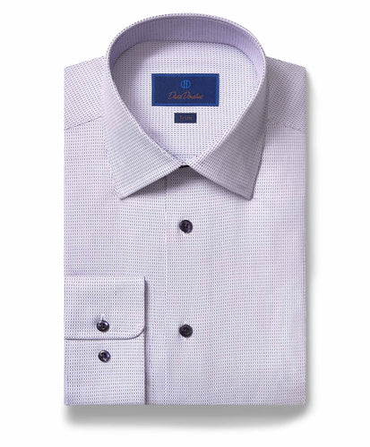 TBSP05106534 | Lilac Micro Dobby Dress Shirt - David Donahue